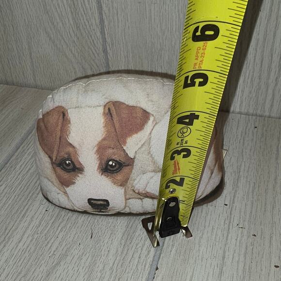 Vtg 2004 Jack Russell Pupper-Weight Dog Puppy Cloth Paper Weight Office Desk - Picture 3 of 5